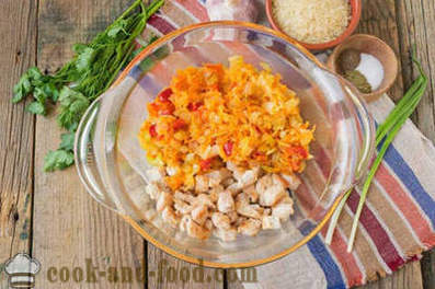 Caserola de legume cu orez și pui