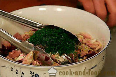 Salata de sfeclă cu reteta de pește afumat