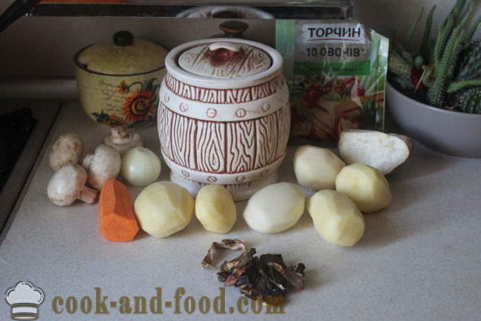 Zakarpattia supa de ciuperci albe - cum să gătească supa cu ciuperci albe gustoase, cu un pas cu pas reteta fotografii