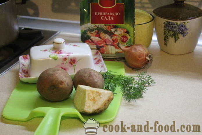 Cartofi, piure de cartofi cu telina si ceapa - Cum se face piure de cartofi cu ceapa si telina, un pas cu pas reteta fotografii