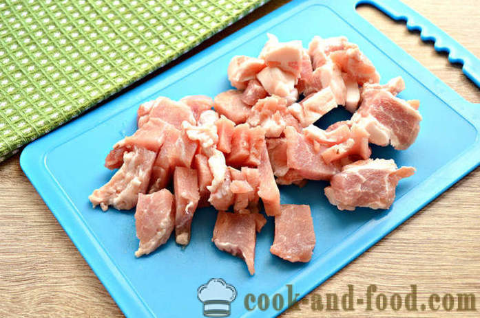 Zeamă de carne de porc gustoase cu faina - cum de a găti sos de carne de porc la hrișcă, pas cu pas reteta fotografii