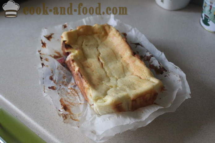 Placinta cu piersici - Cum se coace un tort cu brânză de vaci și piersici, cu un pas cu pas reteta fotografii