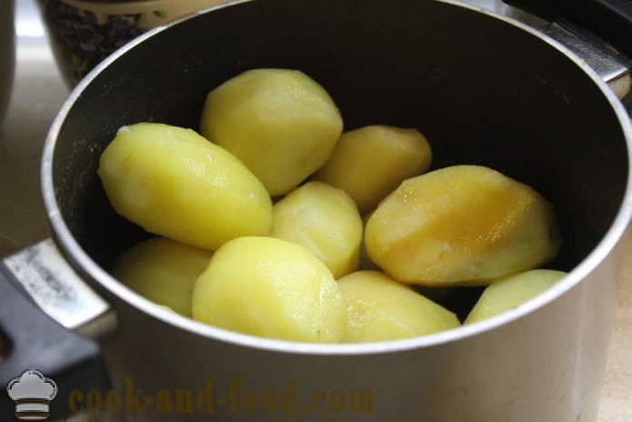 Salata de ciuperci cu cartofi Cald - cum să faci o salata de cartofi cald, cu ciuperci, un pas cu pas reteta fotografii