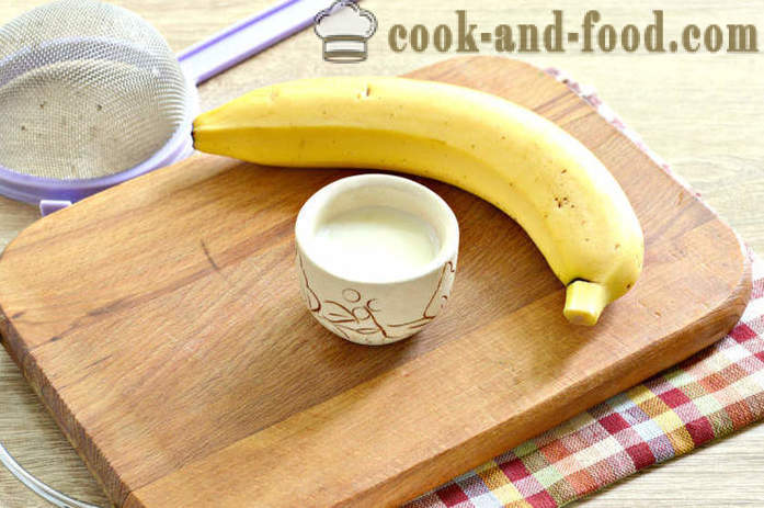Banane Piure intr-un blender pentru sugari - cum să gătească piure de banane pentru a atrage, un pas cu pas reteta fotografii