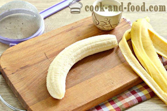 Banane Piure intr-un blender pentru sugari - cum să gătească piure de banane pentru a atrage, un pas cu pas reteta fotografii