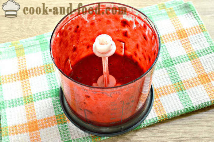 Cherry smoothie într-un blender - cum să faci o periuță cu lapte și cireșe în casă, pas cu pas reteta fotografii