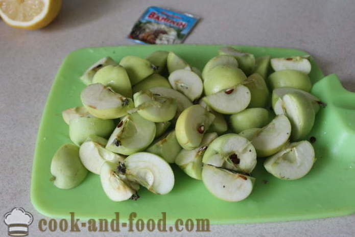 Apple a compot cu lamaie mere proaspete - cum să gătească de mere compot de mere proaspete, un pas cu pas reteta fotografii
