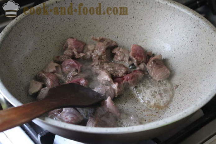 Carne de vită tocană de gustoase - atât delicioase pentru a găti tocană de vită cu ciuperci, un pas cu pas reteta fotografii