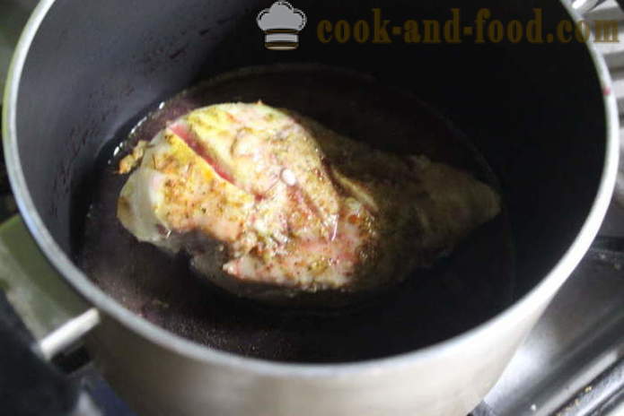 Piept de pui suculent coapte în cuptor cu smântână - cum să gătească un piept de pui delicios, un pas cu pas reteta fotografii