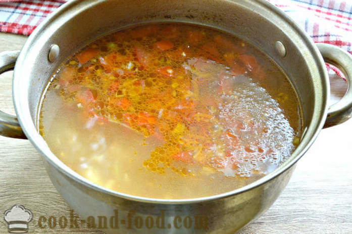 Supa cu mazăre și varză conserve - cum să gătească supa cu varză și mazăre, un pas cu pas reteta fotografii