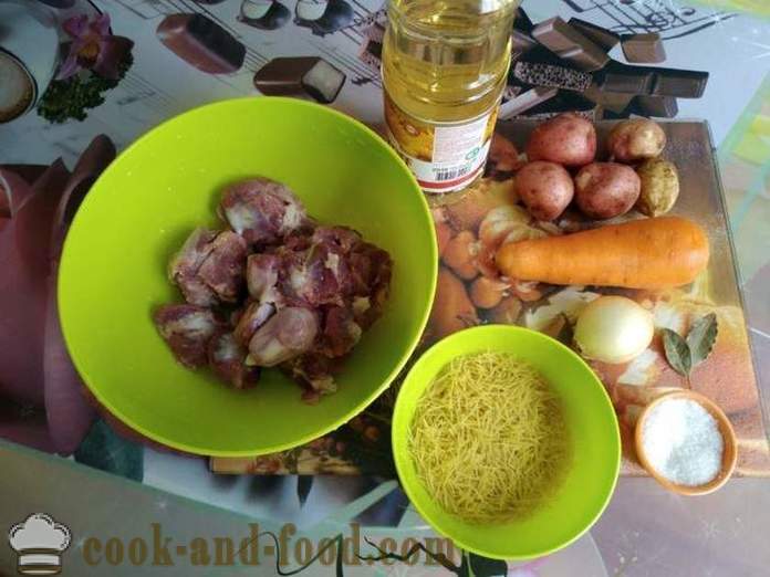 Supa de pui cu pipotă, tăiței și cartofi - cum să gătească supa de pui cu pipotă, pas cu pas reteta fotografii
