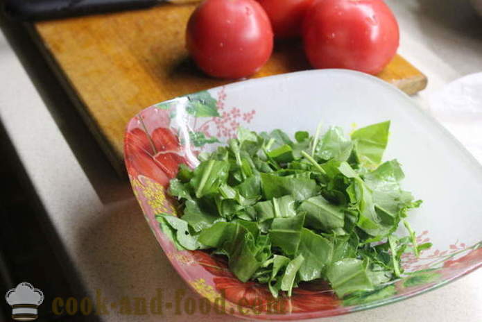 Salata delicioasa cu rucola și roșii - cum să pregătească o salata de rucola, pas cu pas reteta fotografii