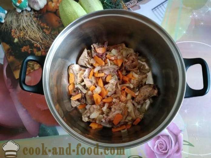 Carne presata de vita cu cartofi și dovlecei - cum să gătească o tocană de legume delicioase cu dovlecei, un pas cu pas reteta fotografii