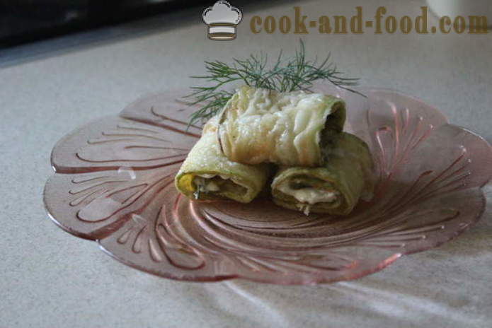 Rolls de dovlecel umplute cu - modul de a găti delicioase dovlecei prăjiți în tigaie, un pas cu pas reteta fotografii