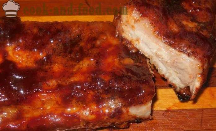 Coaste de porc la cuptor cu miere și sos de soia - cum se coace coaste de porc în cuptor, cu un pas cu pas reteta fotografii