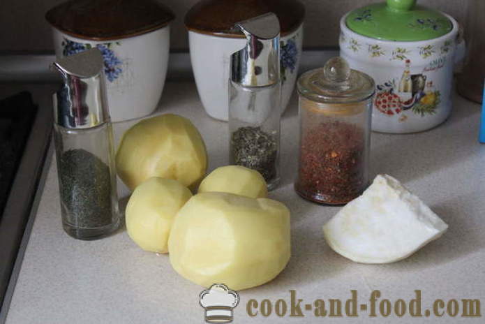 Cartofi și țelină în cuptor - ca o coace de legume gustoase în cuptor, cu un pas cu pas reteta fotografii