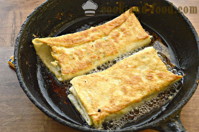 Plicuri de Pita cu brânză și ierburi - cum să facă plicuri din Lavaș cu brânză, un pas cu pas reteta fotografii