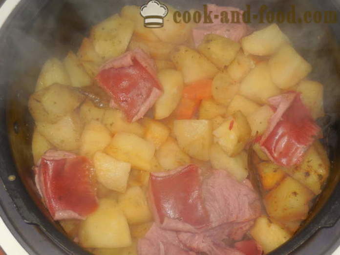 Solyanka cu cârnați și cartofi în multivarka - cum să gătească un cârnat delicios cu cartofi, un pas cu pas reteta fotografii