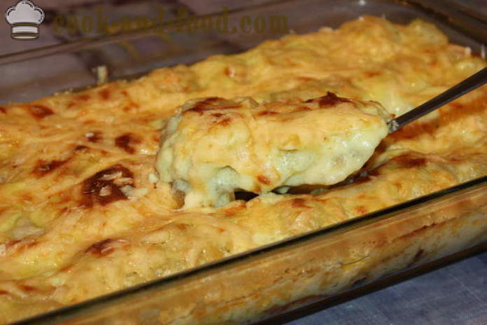Ravioli coaptă în cuptor - cum ar fi găluște coapte în cuptor cu brânză și sos, un pas cu pas reteta fotografii