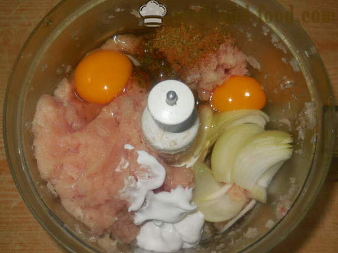 Caserolă de pui în cuptor - cum să gătească o caserola de pui tocată cu orez, un pas cu pas reteta fotografii