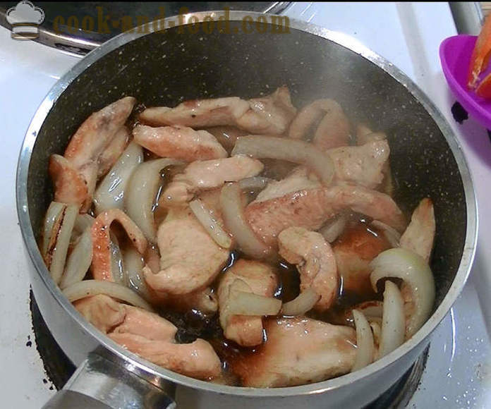 Piept de pui în sos de soia chinezesc - cum de a găti carnea de pui intr-un sos chinezesc, un pas cu pas reteta fotografii