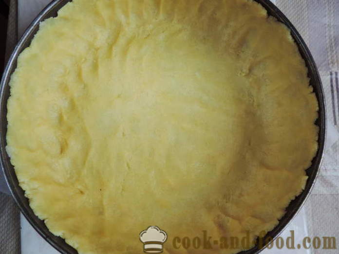 Prăjitură cu brânză de casă cu brânză de vaci pe un produs de patiserie fraged - cum să facă o prăjitură cu brânză la domiciliu, pas cu pas reteta fotografii