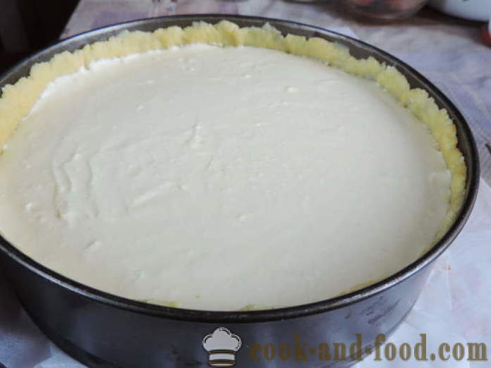Prăjitură cu brânză de casă cu brânză de vaci pe un produs de patiserie fraged - cum să facă o prăjitură cu brânză la domiciliu, pas cu pas reteta fotografii