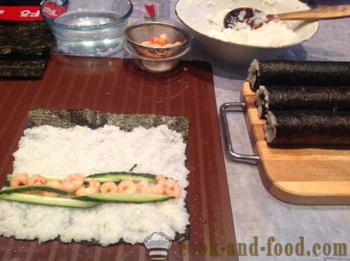 Topping-uri delicioase și simplu pentru sushi - modul de a face sushi acasă, pas cu pas reteta fotografii