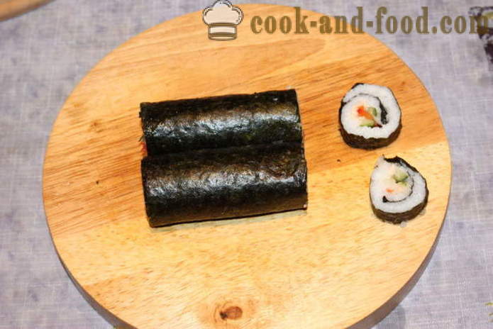 Topping-uri delicioase și simplu pentru sushi - modul de a face sushi acasă, pas cu pas reteta fotografii