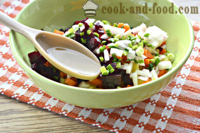 Salata de legume simplu cu hering - cum să faci o vinegreta cu hering, un pas cu pas reteta fotografii