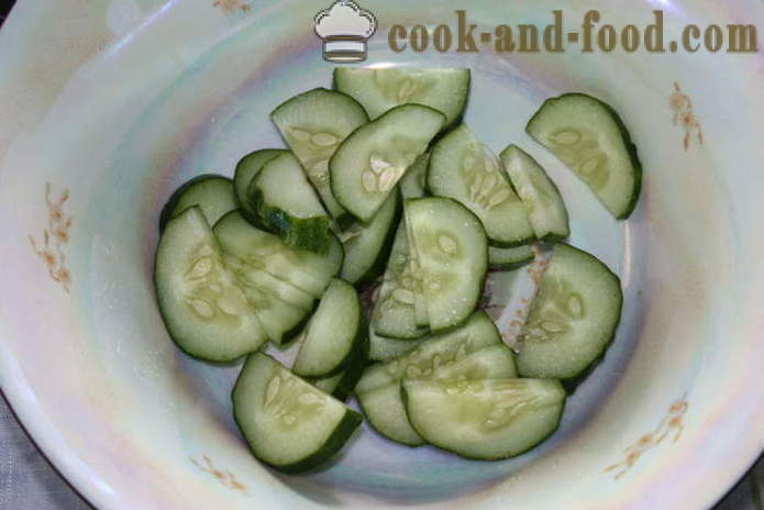 Salata cu legume si mozzarella - Cum sa faci o salata cu legume si branza, cu un pas cu pas reteta fotografii