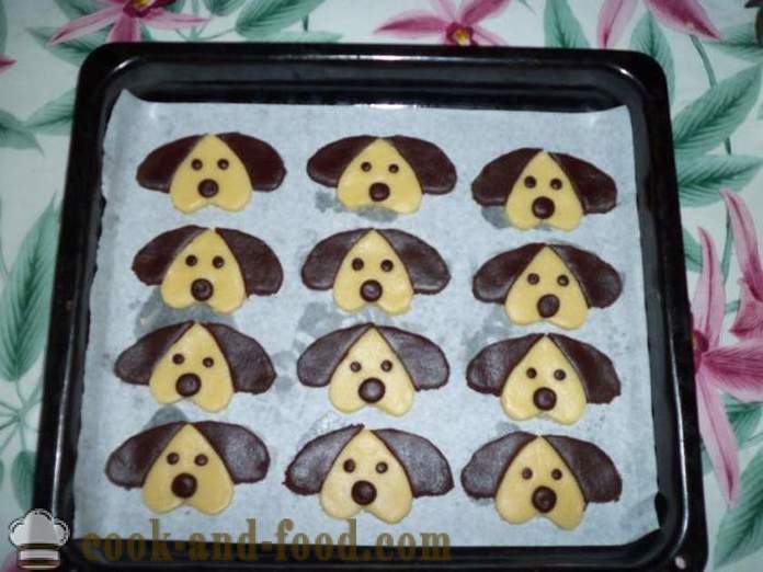 Crăciun cookie-uri shortbread sub forma unui câine - cum se coace cookie-uri în formă de un câine în ajunul Anului Nou, un pas cu pas reteta fotografii