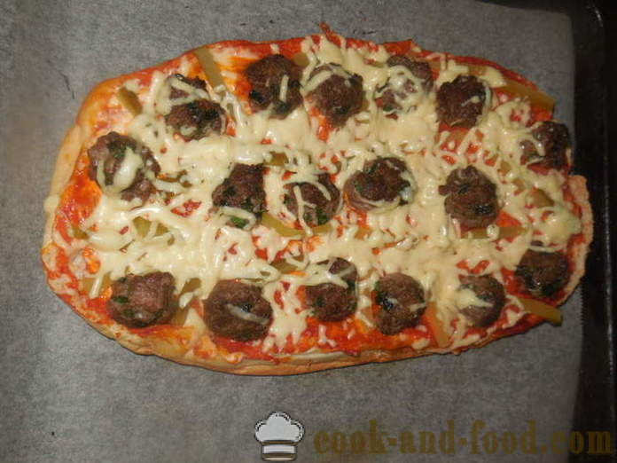 Lazy pizza pita gros în cuptor - cum să gătească de la Pita terminat pizza, un pas cu pas reteta fotografii