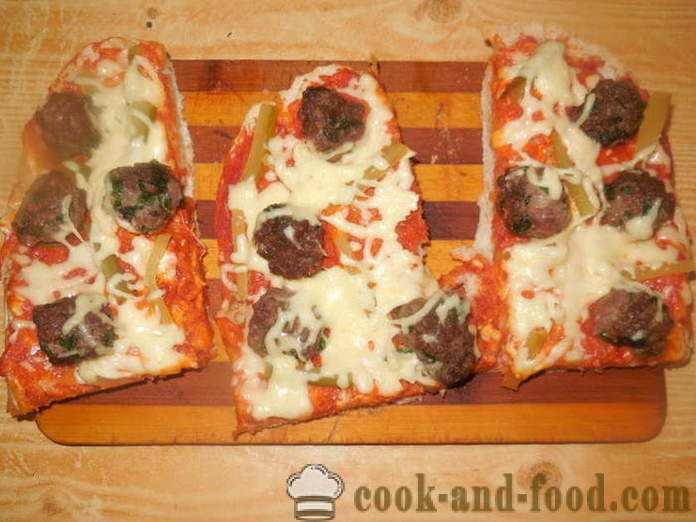 Lazy pizza pita gros în cuptor - cum să gătească de la Pita terminat pizza, un pas cu pas reteta fotografii
