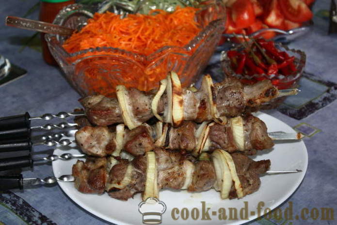 Kebab în gât de porc elektroshashlychnitsy - cum de a găti kebab în elektroshashlychnitsy, pas cu pas reteta fotografii
