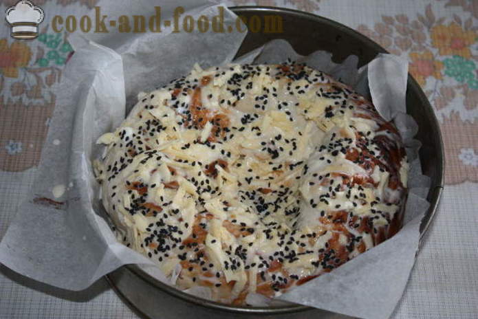 Pâine uzbecă cu brânză în cuptor - cum să gătească sandwich-uri calde cu brânză la domiciliu, pas cu pas reteta fotografii