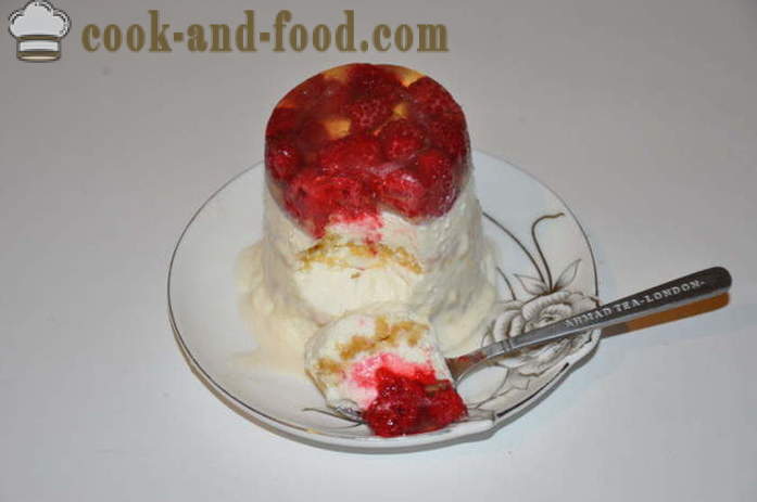 Desert Curd fara coacere - cum să gătească prăjitură cu brânză desert cu gelatină la domiciliu, pas cu pas reteta fotografii