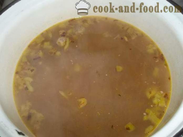 Supa de hrișcă cu carne de vită - cum să gătească supa de hrișcă bulion, un pas cu pas reteta fotografii