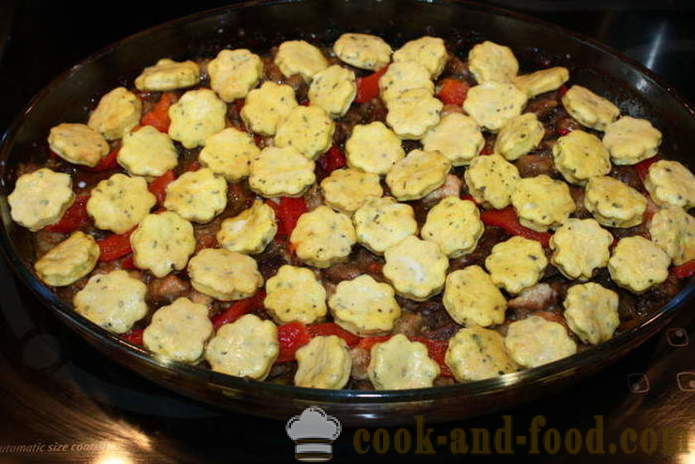 O reteta simpla pentru briose in cuptor - modul de a găti gogoși în cuptor cu ciuperci și carne, cu un pas cu pas reteta fotografii