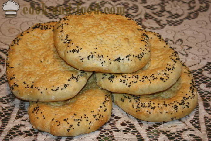 Tort de drojdie în patyr cuptor - cum să gătească pâine uzbecă acasă, pas cu pas reteta fotografii