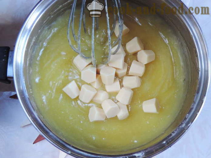 Crema de lamaie cu amidon - cum să gătească cremă de casă cu lamaie, cu un pas cu pas reteta fotografii