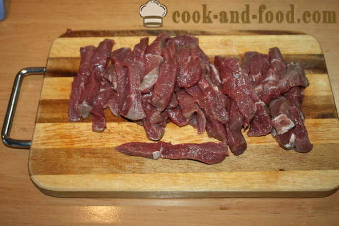 Stroganoff Carne de vită cu legume și vin - un pas cu pas reteta cu fotografii modul de a găti stroganoff de vită cu sos