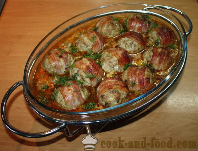Chiftele delicioase în cuptor, cu un sos de legume - cum să gătească chiftelutele într-un sos de legume, un pas cu pas reteta fotografii