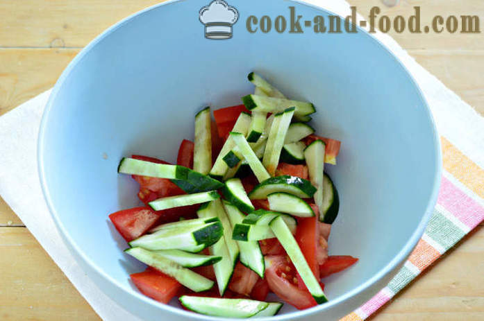 Salata delicioasa cu varză chinezească și legume - cum să faci o salată de varză chinezească, roșii și castraveți, cu un pas cu pas reteta fotografii