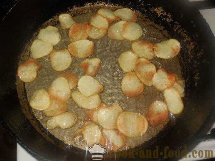 Chips de cartofi intr-o tigaie - modul de a face chipsuri de cartofi din casa, pas cu pas reteta fotografii