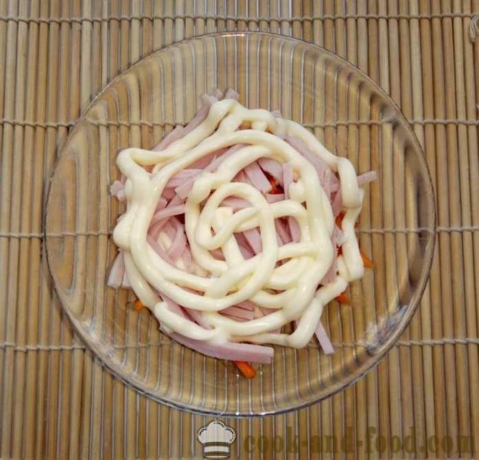 Salată simplă și chips-uri - cum să faci o salata stratificata cu sunca, ciuperci si chips-uri, un pas cu pas reteta fotografii