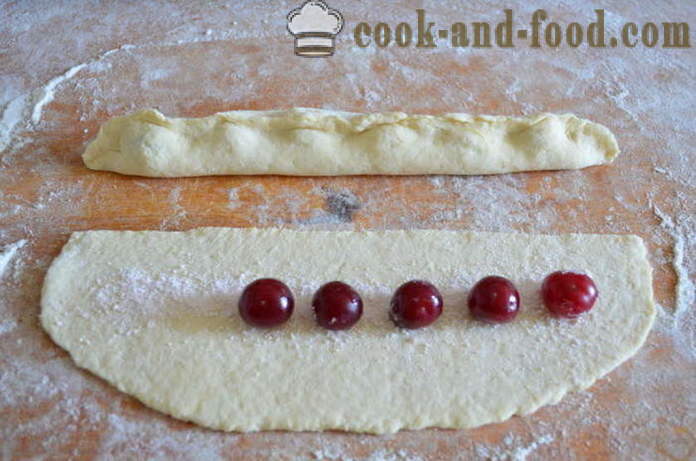 Cherry Pie-melc pe chefir - modul de a găti un tort cu cireșe-melc, un pas cu pas reteta fotografii