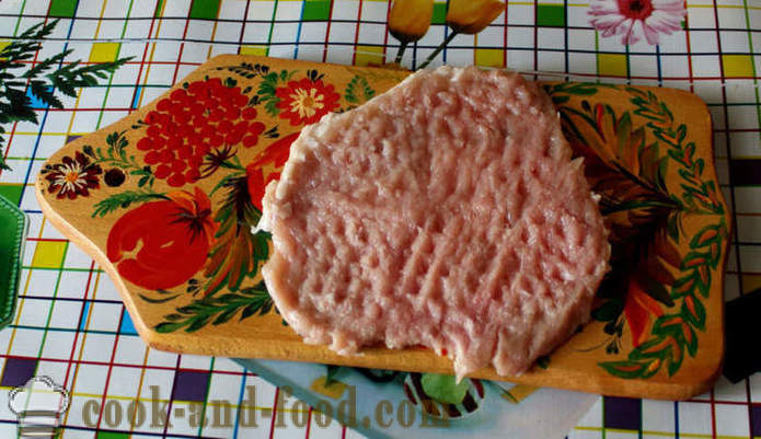 Cotlet de porc cu brânză aluat - cum să gătească cotletul de porc într-o tigaie, un pas cu pas reteta fotografii