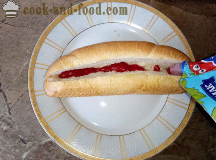 Hot dog delicioase cu cârnați și legume - cum să facă un hot dog la domiciliu, pas cu pas reteta fotografii