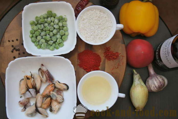 Paella clasic cu carne de pui și fructe de mare - cum să facă paella acasă, pas cu pas reteta fotografii
